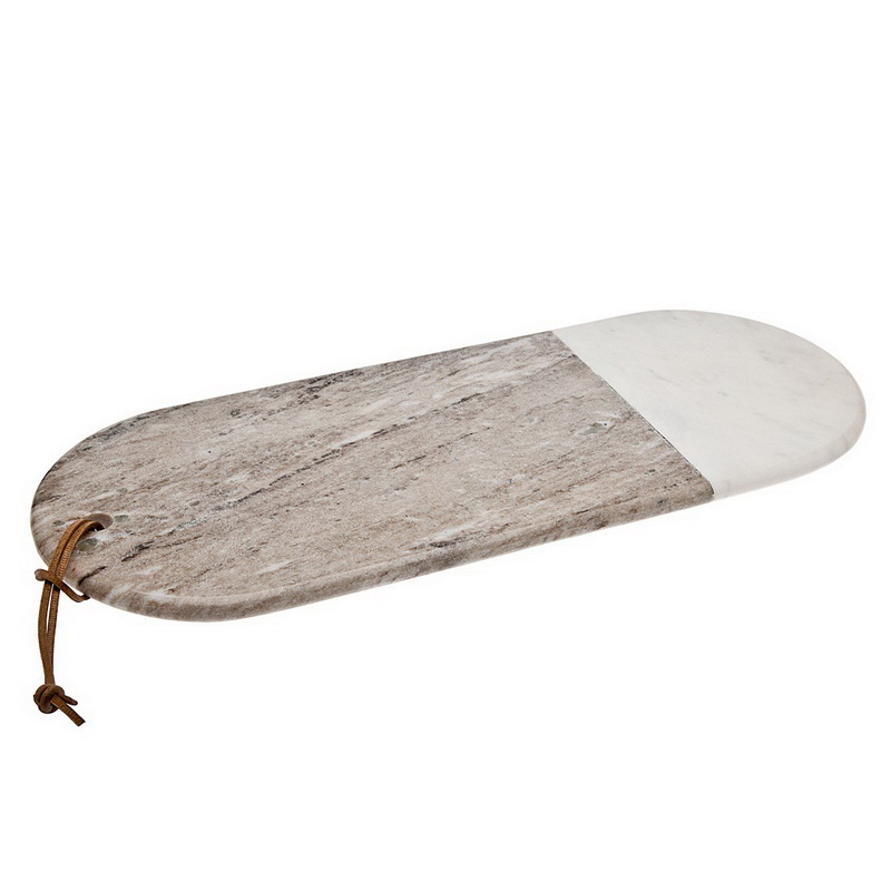 Two Tone Marble Oval Board
