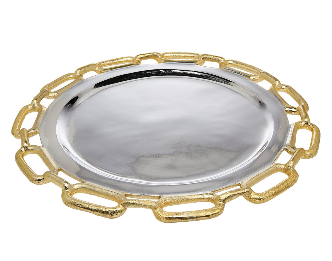 82730 Gold Chain Border Charger Plate