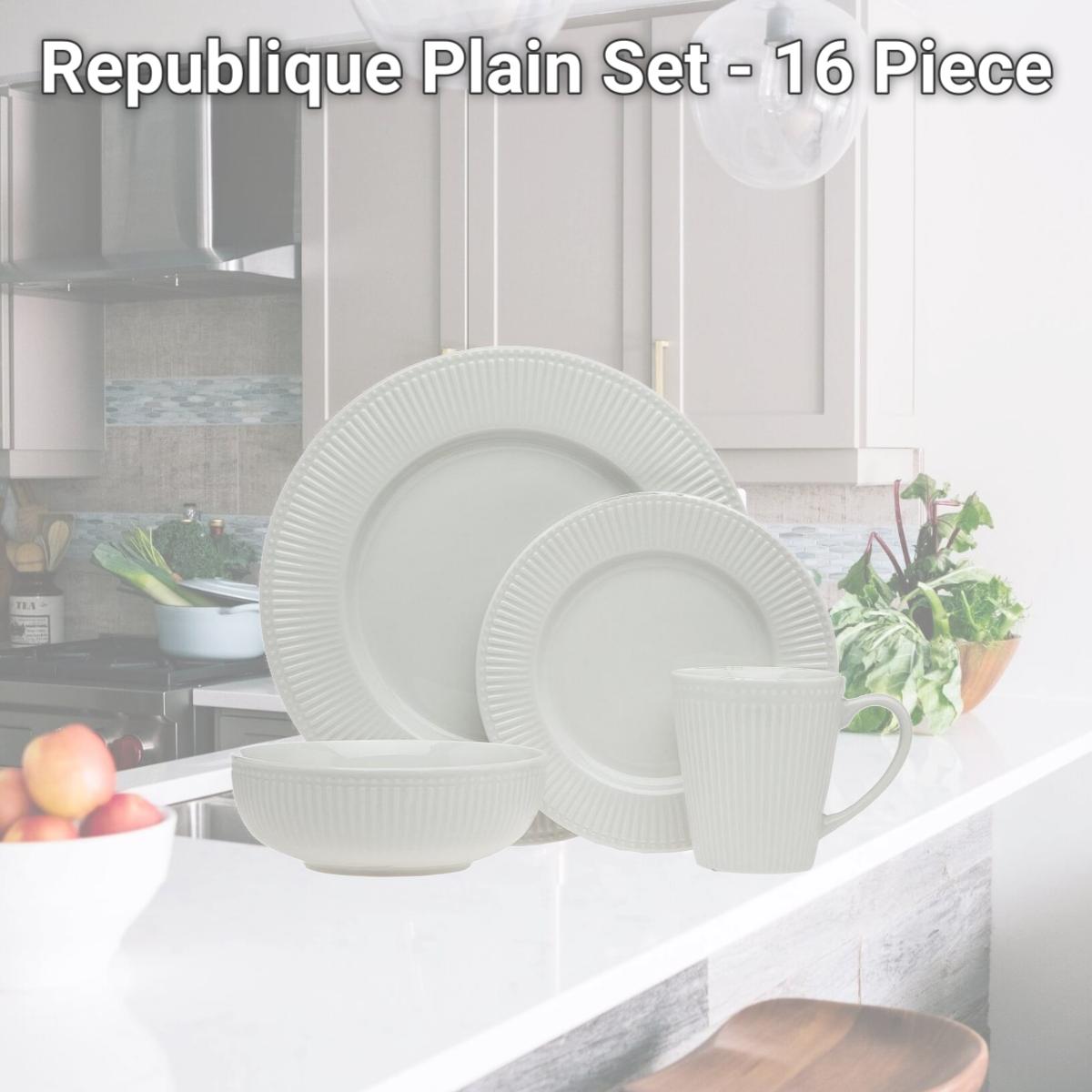 Picture of Godinger 82856 Republique Plain Set - 16 Piece