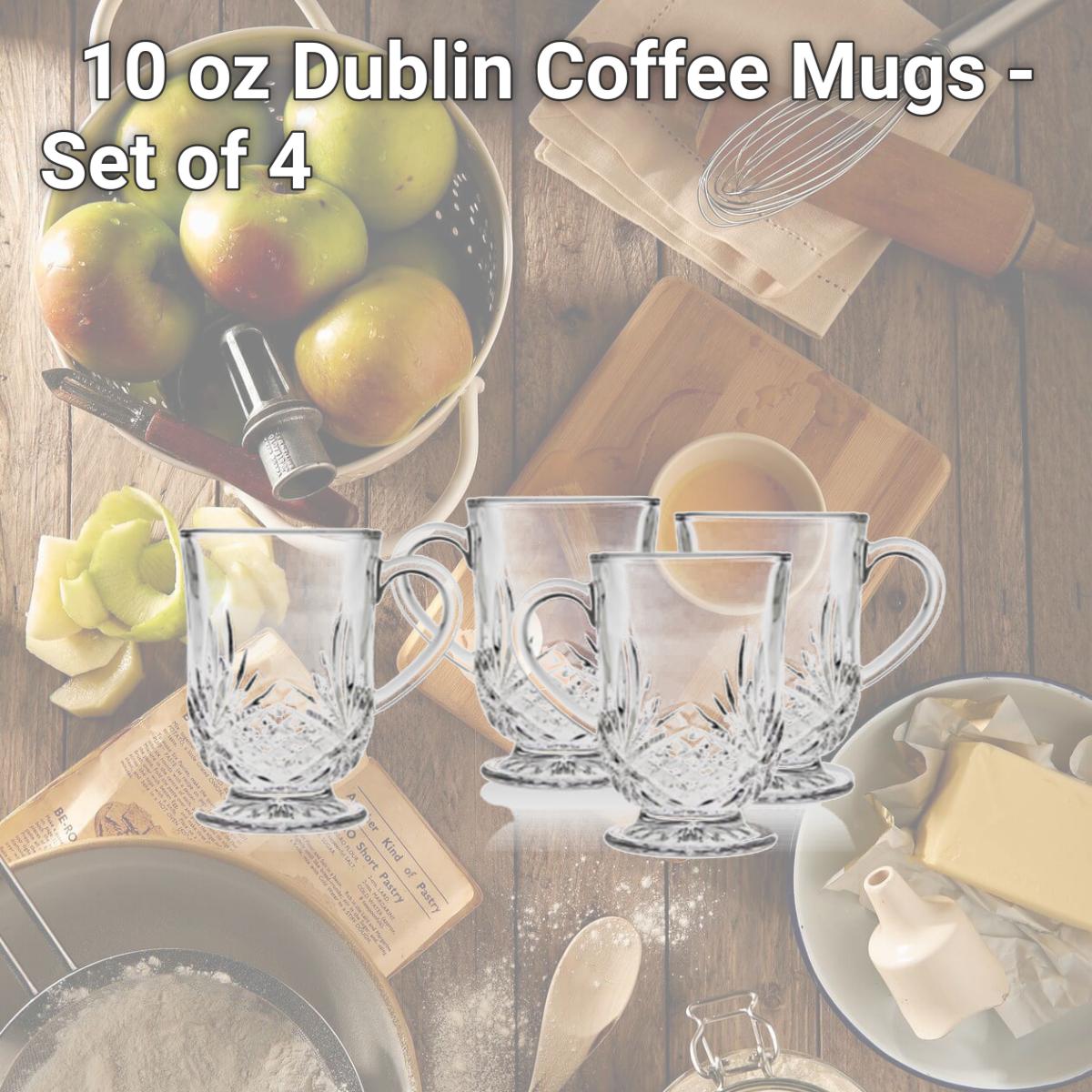 Picture of Godinger 25213 10 oz Dublin Coffee Mugs - Set of 4
