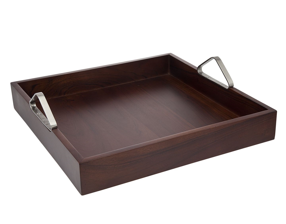 64543 Element Acacia & Server Stand Square Tray