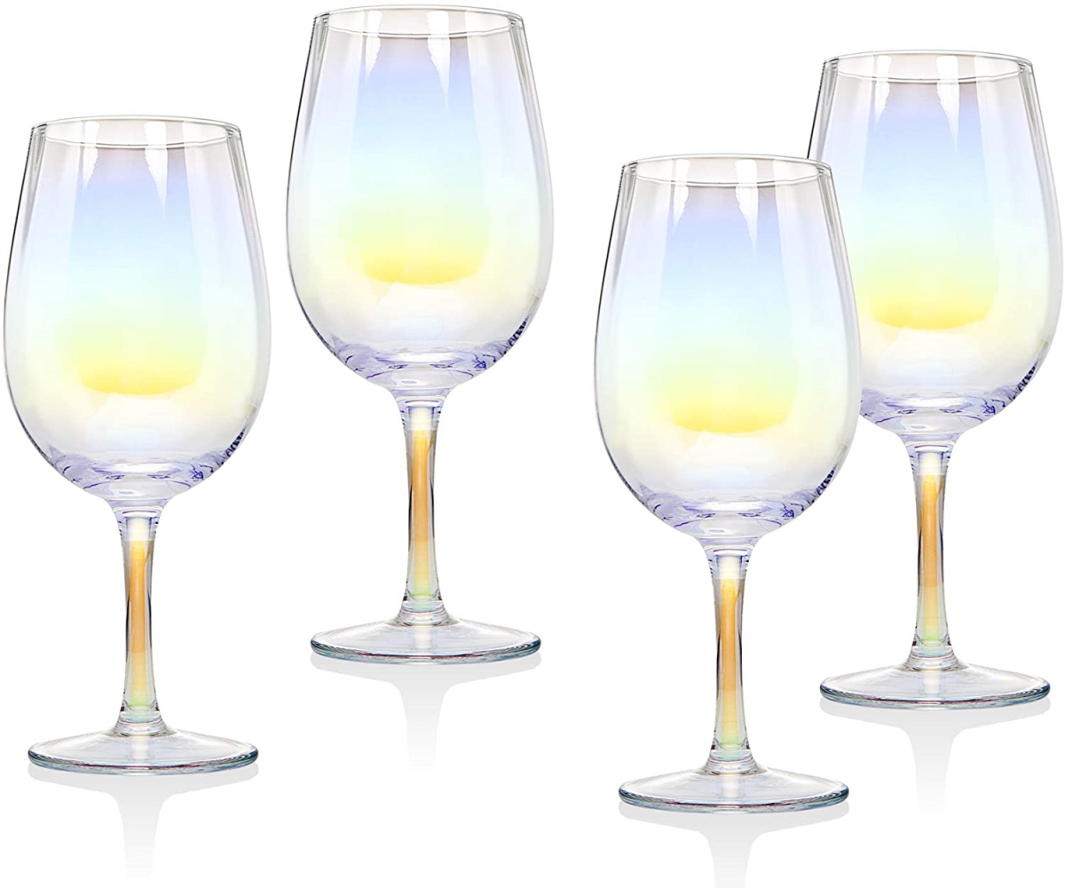 26097 Goblets Monterey Handmade Beverage Glass Cup - Set of 4