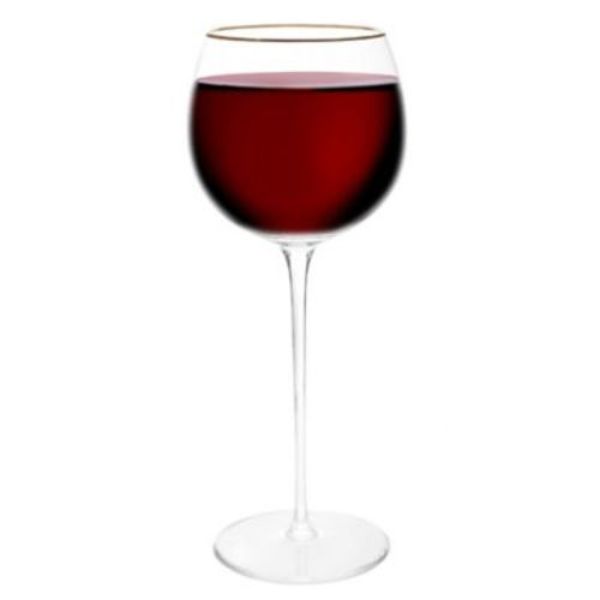 48796 Olivia & Oliver Madison Gold Red Wine Glasses - Set of 4