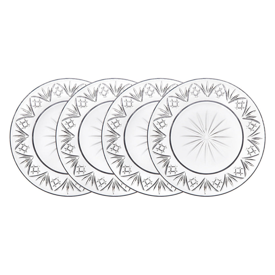 26392 6 in. Clear Dublin Appetizer Plates, Set of 4