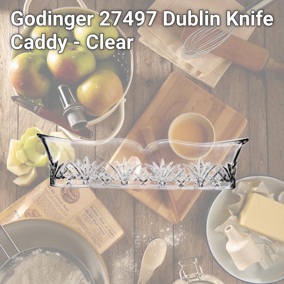 Picture of Godinger 27497 Dublin Knife Caddy - Clear