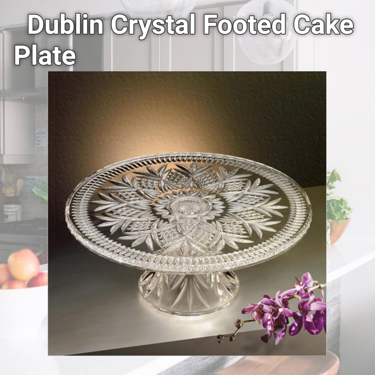Picture of Godinger 25947 Dublin Crystal Footed Cake Plate