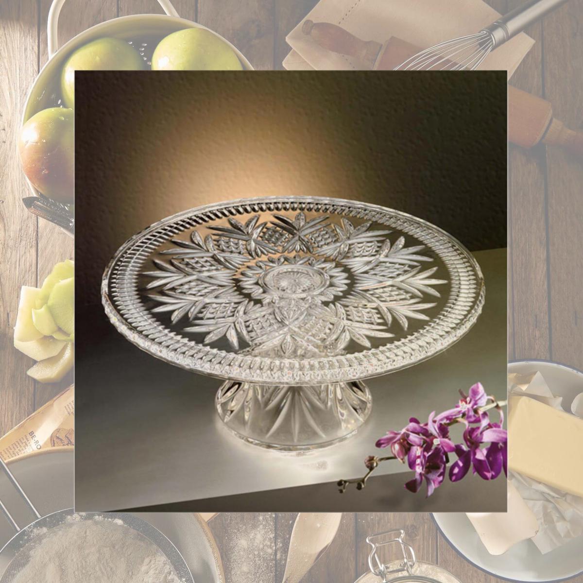 Picture of Godinger 25947 Dublin Crystal Footed Cake Plate
