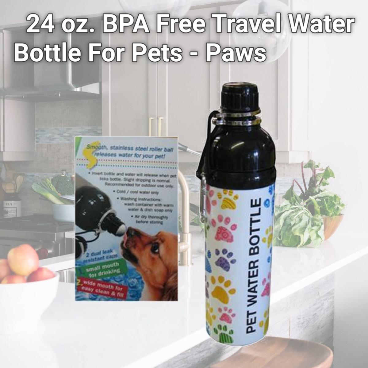 Picture of Good Life Gear SF6035 PAWS 24 oz. BPA Free Travel Water Bottle For Pets - Paws