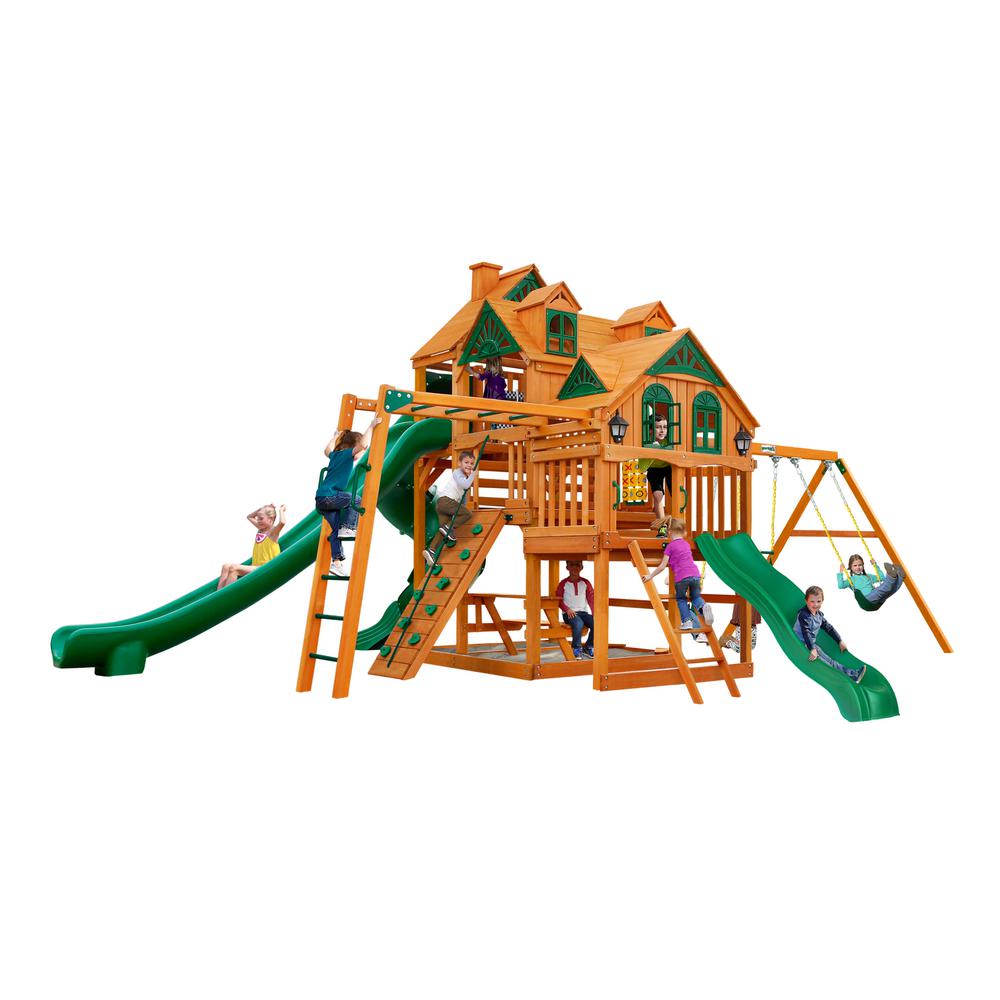 01-0089-ap Empire Swing Set With Natural Cedar Posts