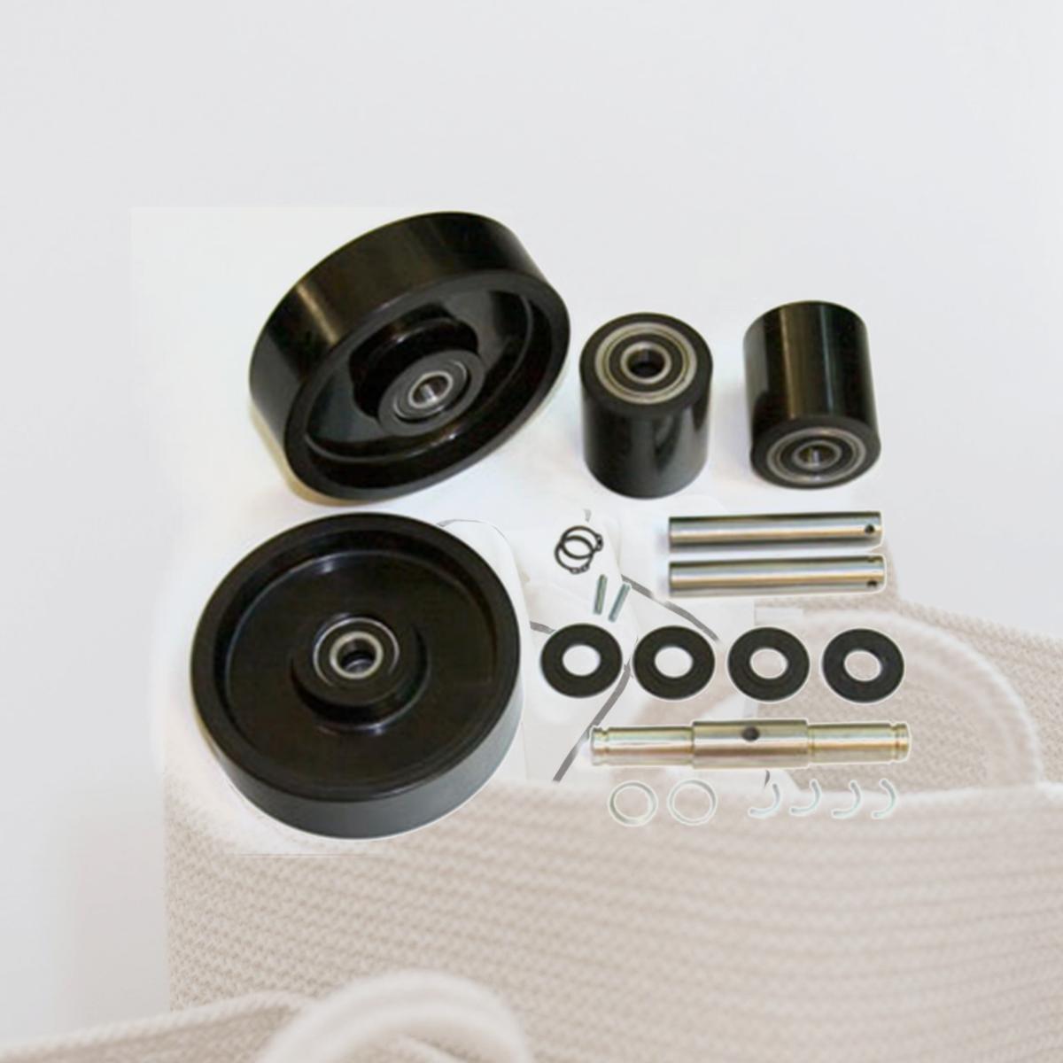 Picture of Dayton GWK-4YX97-CK 4YX97 Complete Wheel Kit for Manual Pallet Jack - Black