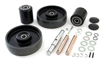 Gwk-ezv-ck Ultra-poly 70d Load & 2 Poly Steer Assemblies With Bearings, Axles & Fasteners Complete Wheel Kit