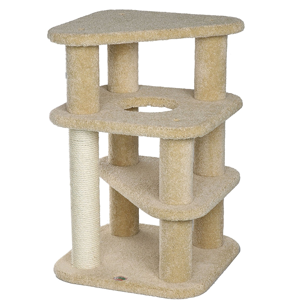 Lp-841 32.25 In. Premium Carpeted Cat Tree Furniture, Beige