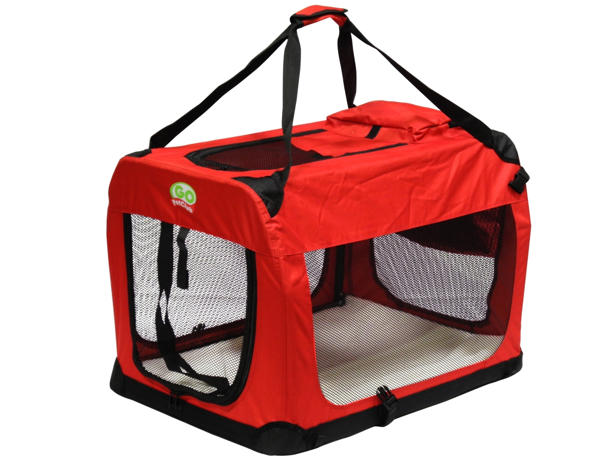 Cp-48 39 In. Foldable Pet Crate, Red