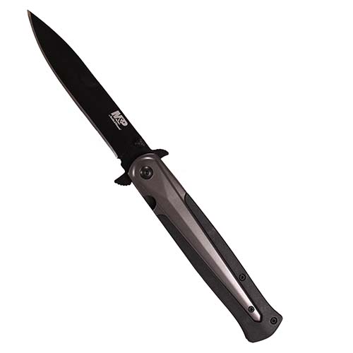 1085898 4 in. MP301 M & P Dagger Nylon Folding Knife, Black
