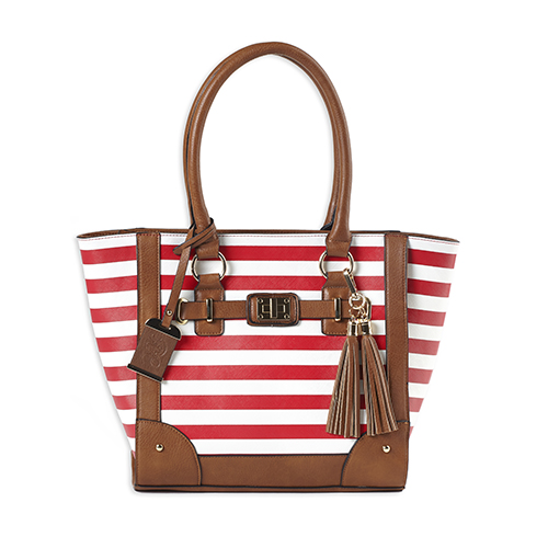 Bulldog Cases Bdp-051 17 X 12 X 5 In. Tote Style Purse With Holster, Cherry Stripe