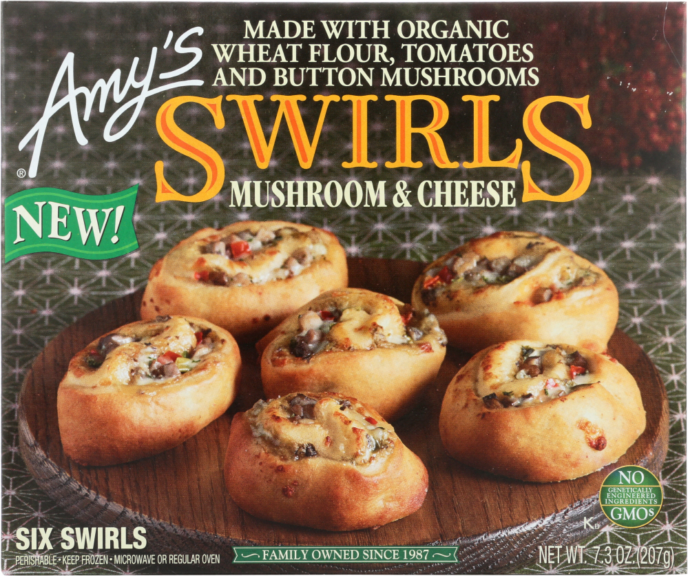 AMY'S, MUSHROOM & CHEESE SWIRLS