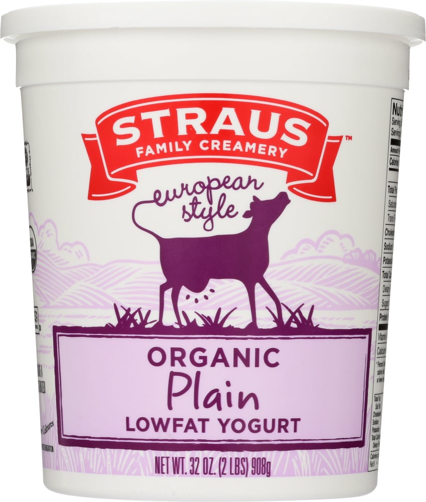 Organic Low Fat Plain European Style Yogurt, 32 oz
