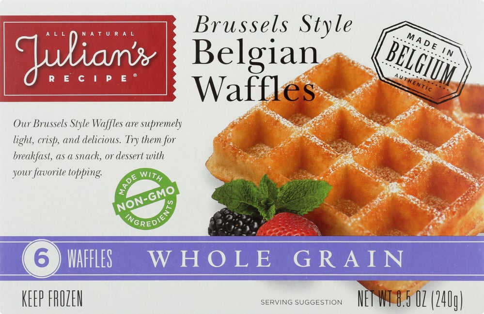 UPC 855971002290 product image for Julians Recipe KHFM00648014 Brussel Style Whole Grain Belgian Waffle - 8.5 oz | upcitemdb.com