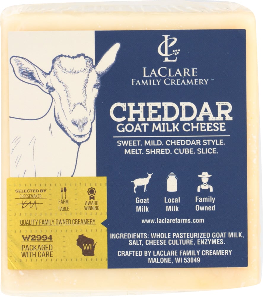 CHEDDAR GOAT MILK CHEESE