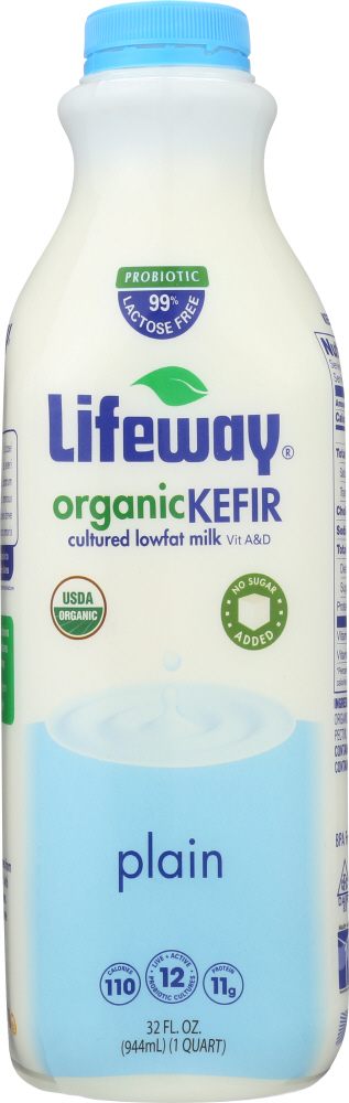 UPC 017077001328 product image for Lifeway KHFM00639526 Organic Kefir Plain Cultured Lowfat Milk Smoothie - 32 oz | upcitemdb.com