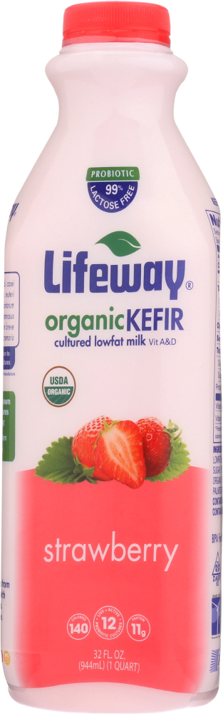 UPC 017077002325 product image for Lifeway KHFM00639534 Organic Kefir Strawberries n Cream Cultured Lowfat Milk Smo | upcitemdb.com