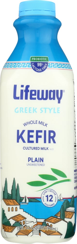 GREEK STYLE PLAIN UNSWEETENED KEFIR CULTURED WHOLE MILK, GREEK STYLE, PLAIN