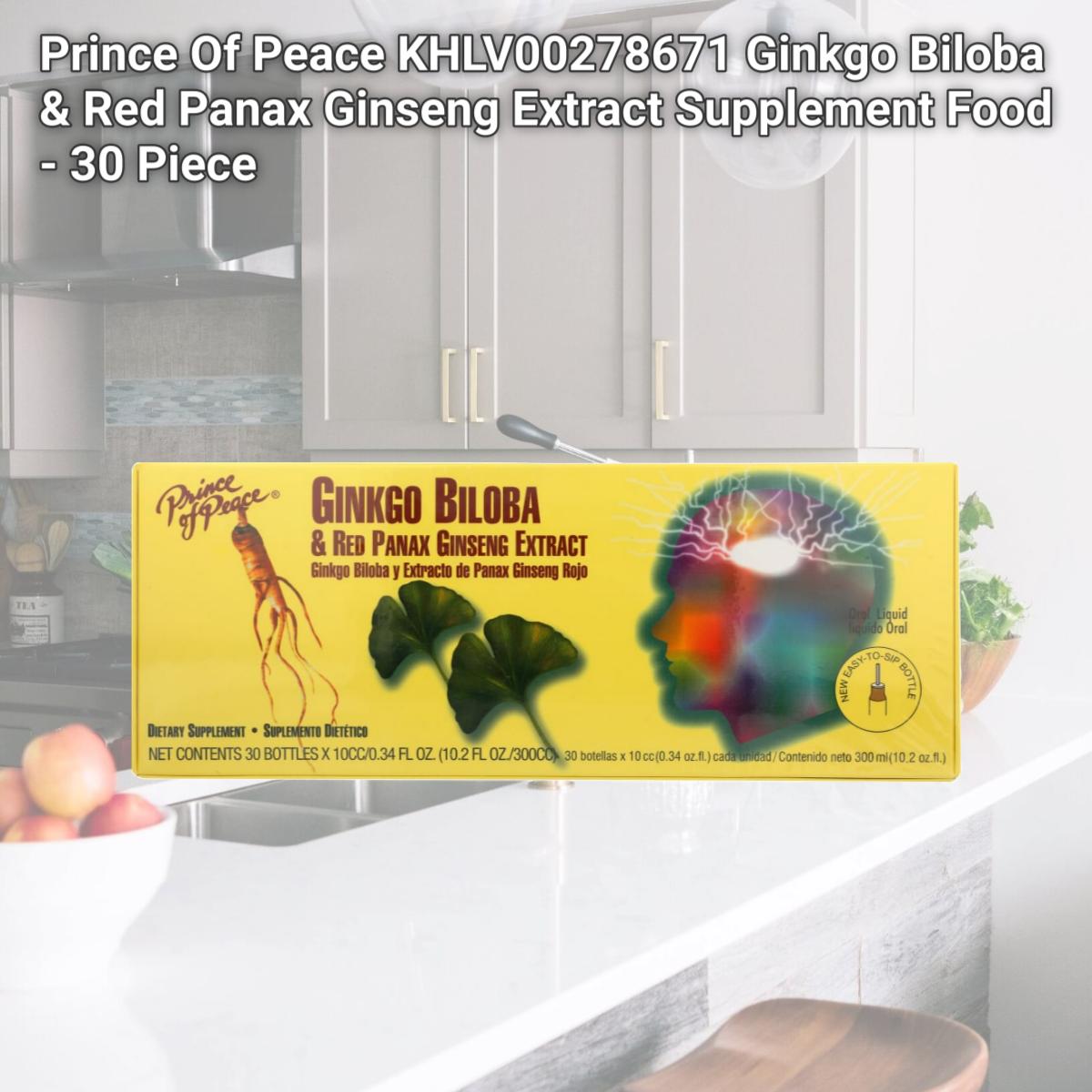 Picture of Prince Of Peace KHLV00278671 Ginkgo Biloba & Red Panax Ginseng Extract Supplement Food - 30 Piece