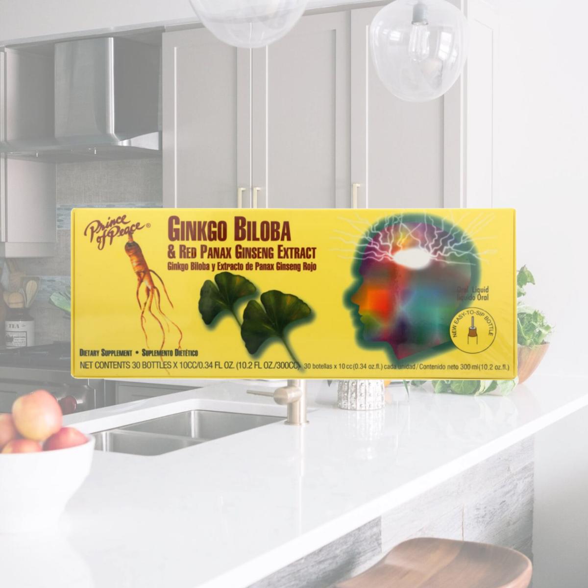 Picture of Prince Of Peace KHLV00278671 Ginkgo Biloba & Red Panax Ginseng Extract Supplement Food - 30 Piece