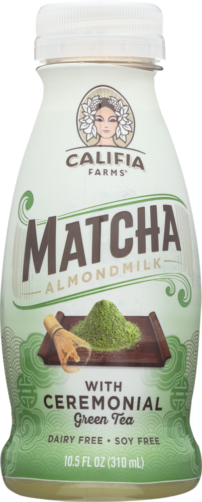 CALIFIA FARMS, MATCHA ALMOND MILK WITH CEREMONIAL GREEN TEA