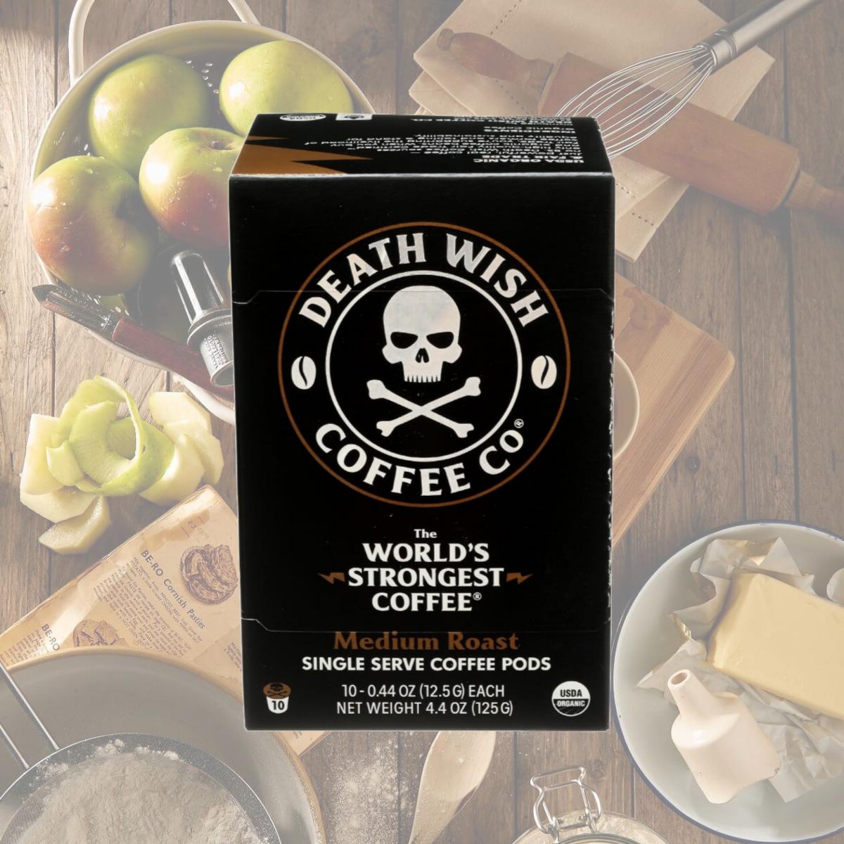 Picture of Death Wish Coffee KHRM00376567 Single Serve Medium Roast Coffee - 10 Cup