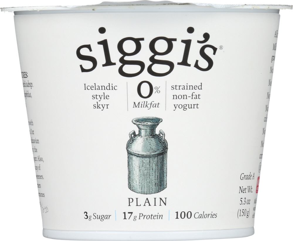 UPC 898248001008 product image for Siggis KHFM00891465 Yogurt Strained Non-Fat Icelandic Style Skyr Plain - 5.3 oz | upcitemdb.com