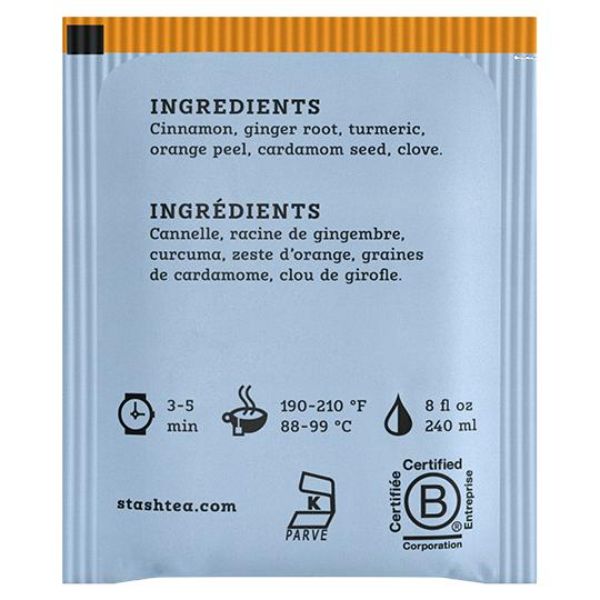 Picture of Stash Tea KHRM00374649 Chai Gold Turmeric Tea - 18 Bag