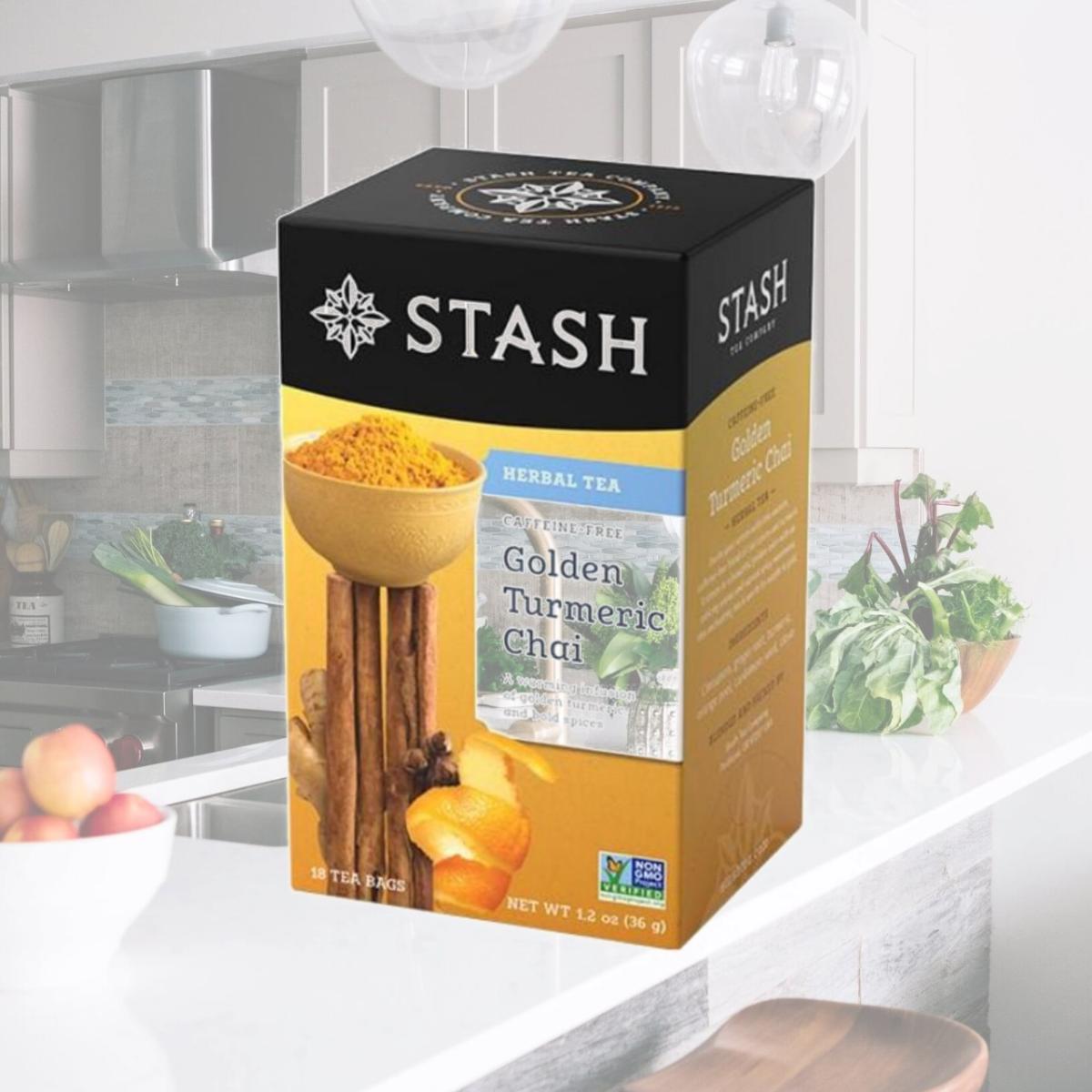 Picture of Stash Tea KHRM00374649 Chai Gold Turmeric Tea - 18 Bag