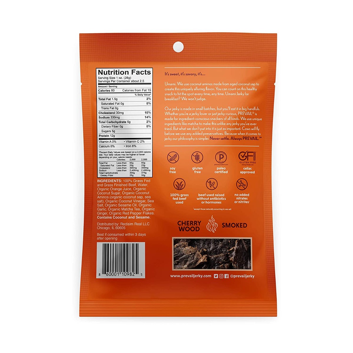 Picture of Prevail KHRM00376598 2.25 oz Beef Umami Jerky