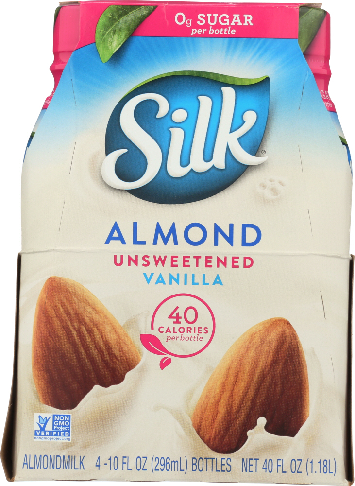UPC 025293004344 product image for Silk KHFM00296329 Silk Almond Unsweetend Vanilla Milk - 40 oz - Pack of 4 | upcitemdb.com
