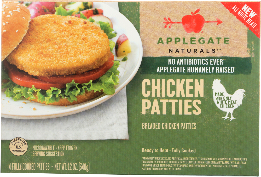 UPC 025317005579 product image for Applegate KHFM00058784 Naturals Chicken Patties - 12 oz | upcitemdb.com