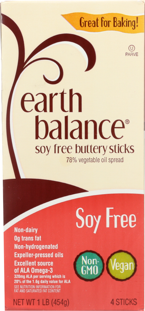 UPC 033776011673 product image for Earth Balance KHFM00912386 Soy Free Buttery Sticks - 16 oz | upcitemdb.com