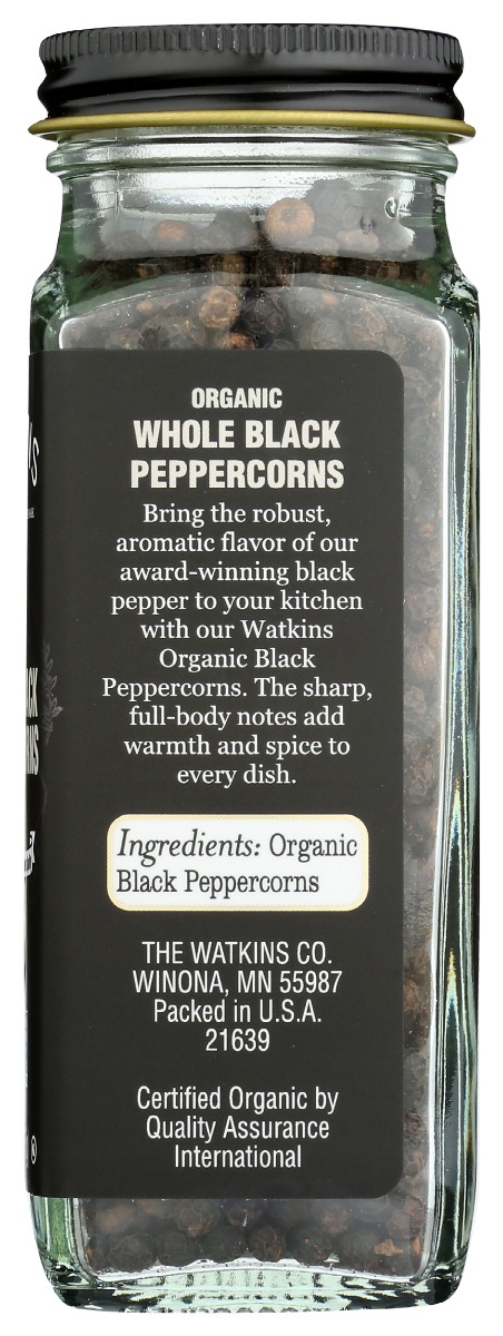 Picture of Watkins KHRM00361652 2.6 oz Organic Whole Black Peppercorn