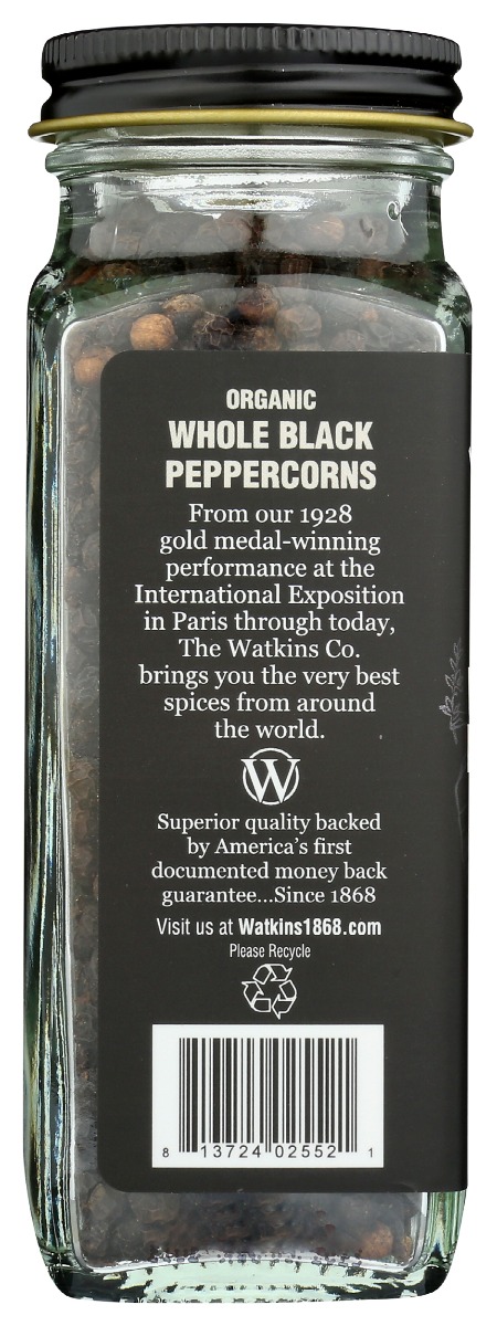 Picture of Watkins KHRM00361652 2.6 oz Organic Whole Black Peppercorn