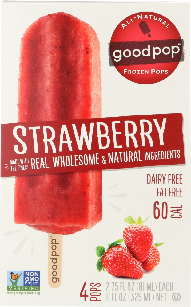 UPC 856920005003 product image for KHFM00257143 Strawberry Real Wholesome Good Pop Fr ozen Pops - 11 oz - 4 Count | upcitemdb.com