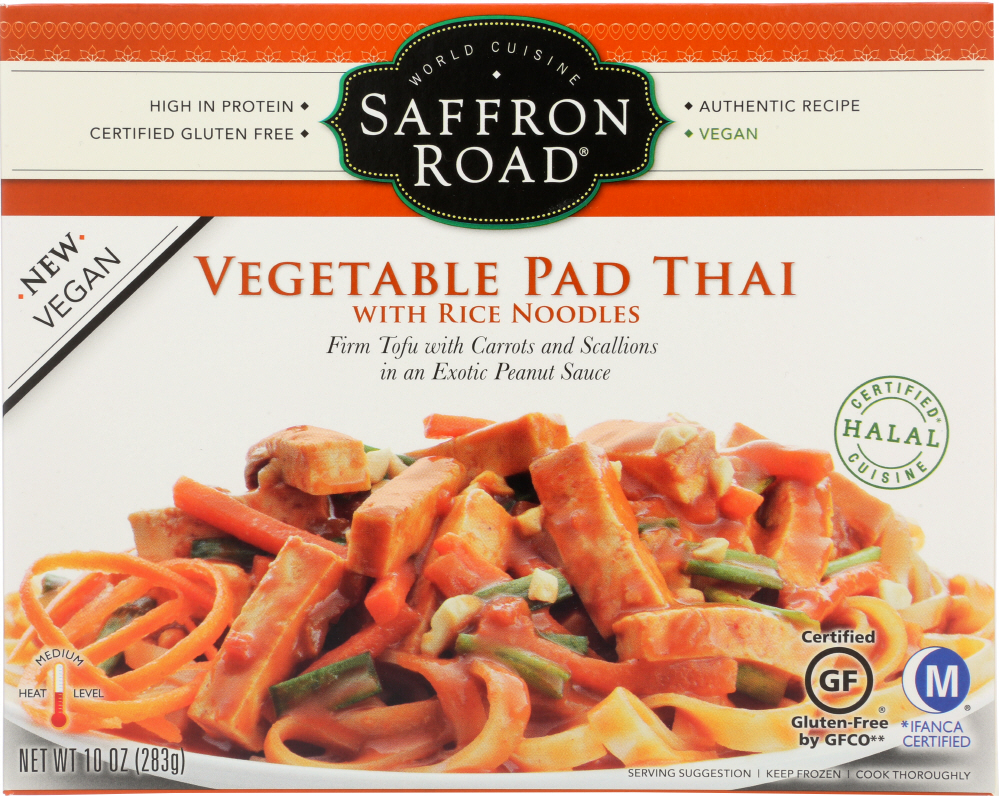 UPC 857063002010 product image for Saffron Road KHFM00948240 Vegetable Pad Thai with Rice Noodles Medium Heat Level | upcitemdb.com