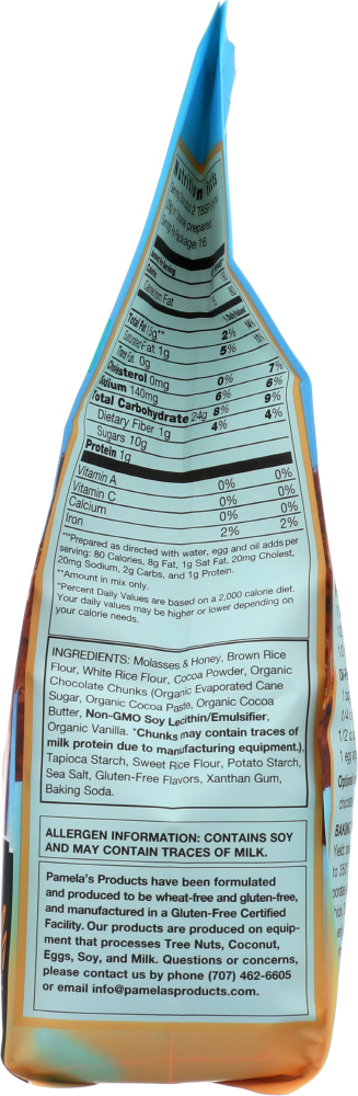 Picture of Pamelas KHFM00312009 16 oz Gluten Free Brownie Mix Chocolate