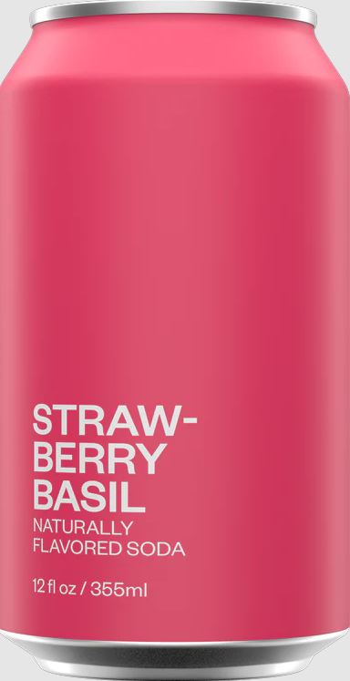 12 fl oz Strawberry Basil Soda