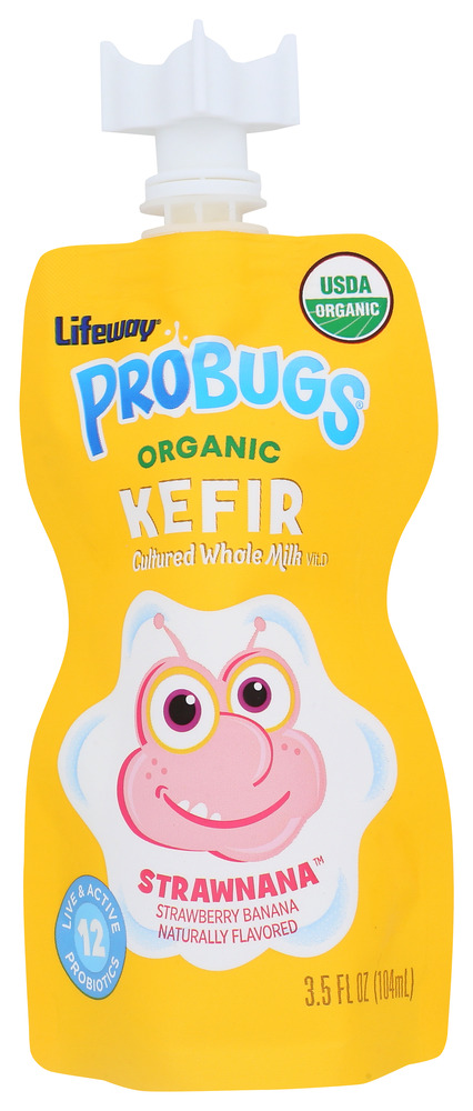 STRAWBERRY BANANA ORGANIC KEFIR CULTURED WHOLE MILK