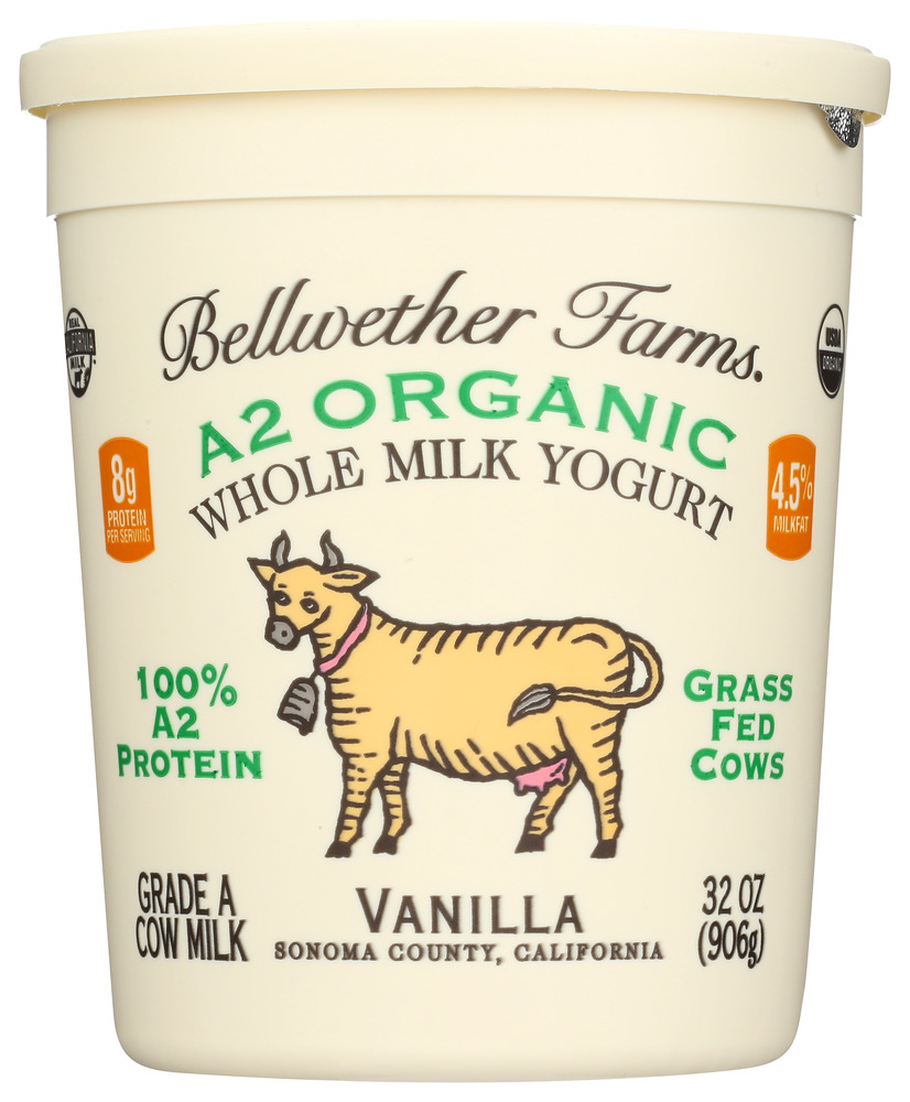 32 oz Vanilla Yogurt Whole Jersey Cow Milk