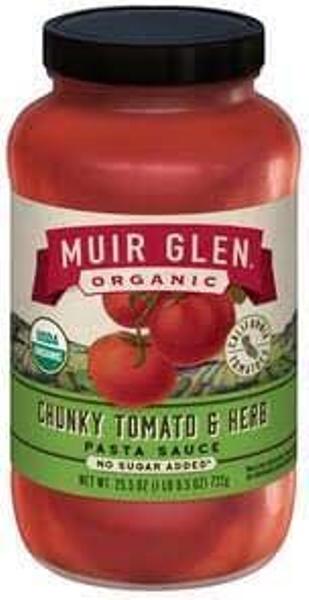 Muir Glen 23.5 oz Tomato Herb Chunky Sauce