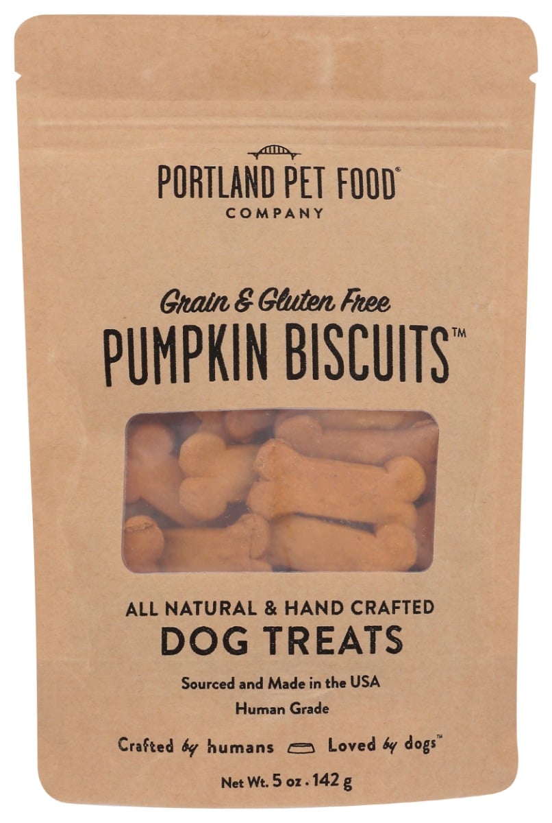Portland Pet Food Company Grain and Gluten Free Pumpkin Biscuits for Dogs 5ounce