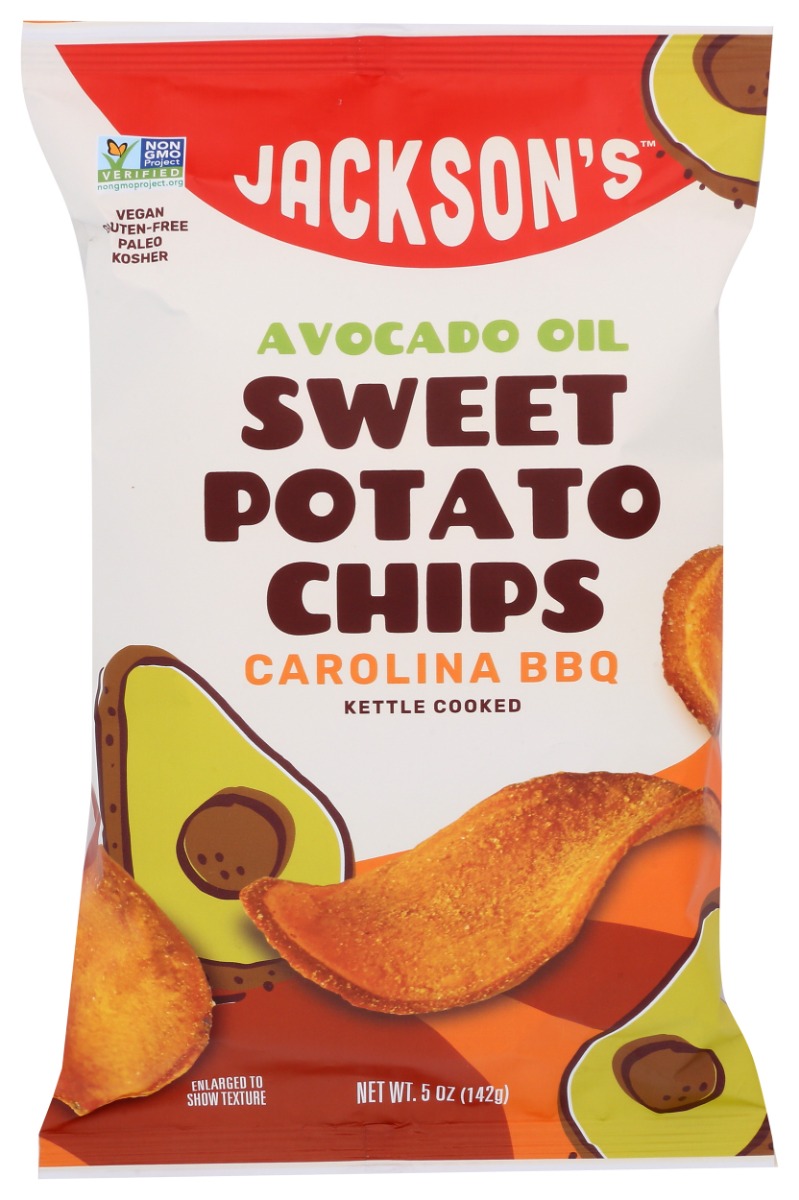 UPC 856823004752 Jackson's 5 oz Sweet Potato Avocado Oil BBQ Chips