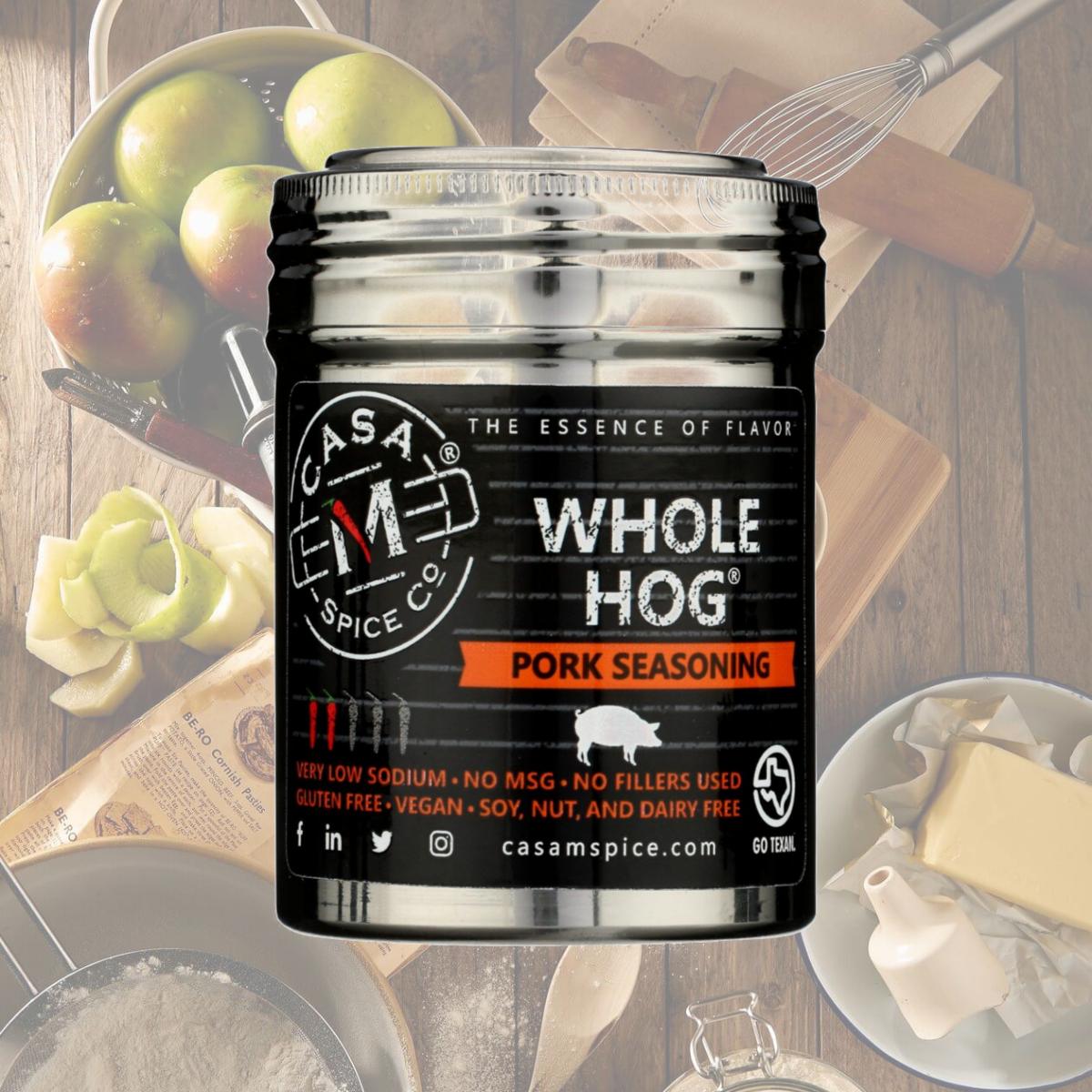Picture of Casa M Spice KHRM00389787 6 oz Pork Shaker Stainless Steel Seasoning Shaker