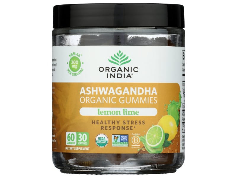 Organic India Organic Ashwagandha Gummies Lemon Lime - 60 Gummies
